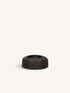 ARBRE - kandelaar - mango hout - DIA 14 x H 5 cm - donkerbruin