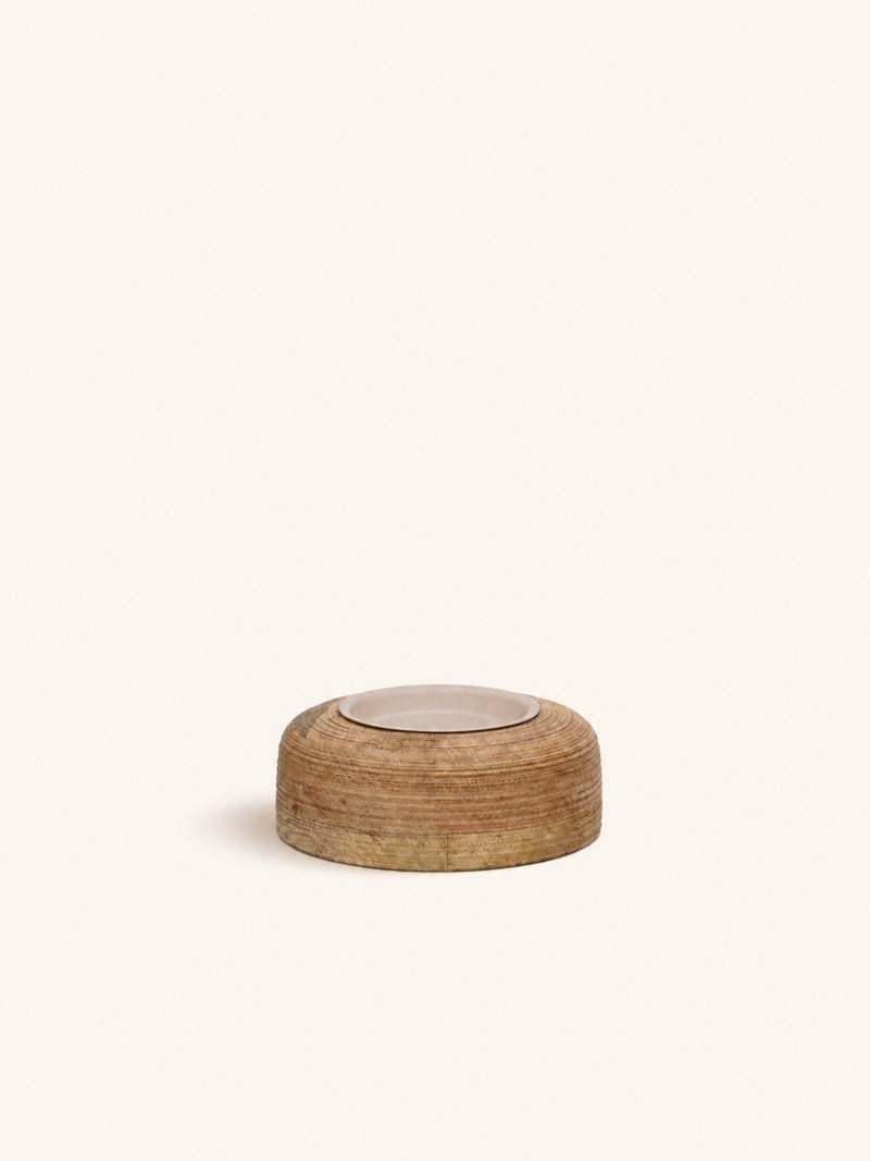 ARBRE - candle holder - mango wood - DIA 14 x H 5 cm - natural