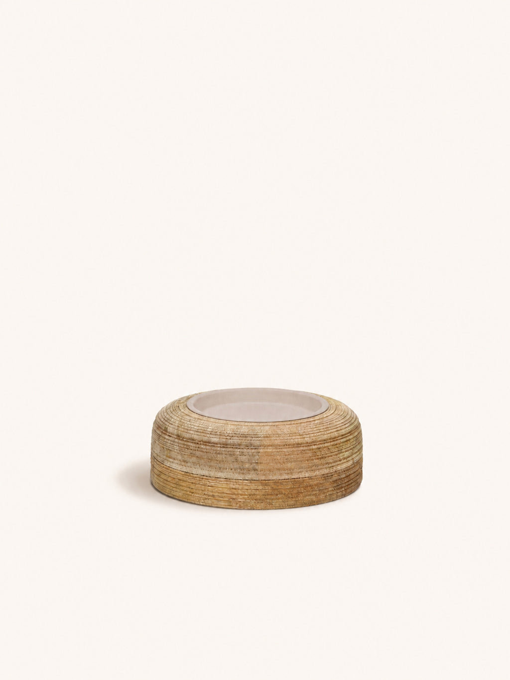ARBRE - kandelaar - mango hout - DIA 16,8 x H 6,2 cm - naturel