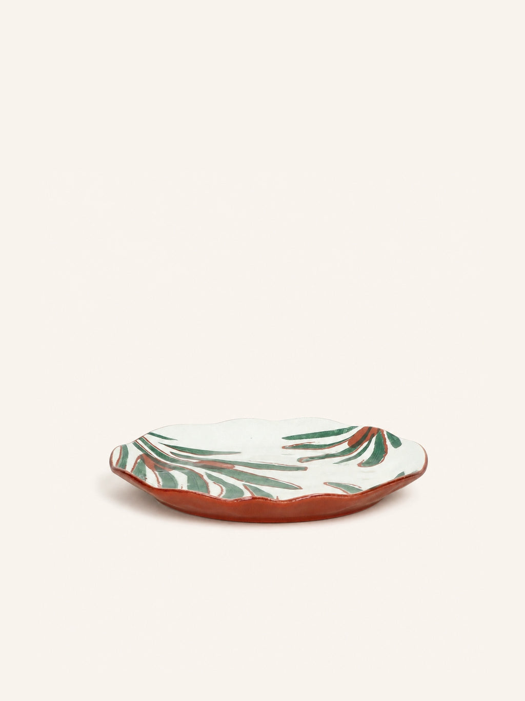 MYKONOS - assiette à dessert - porcelaine - DIA 20,3 x H 2 cm - vert
