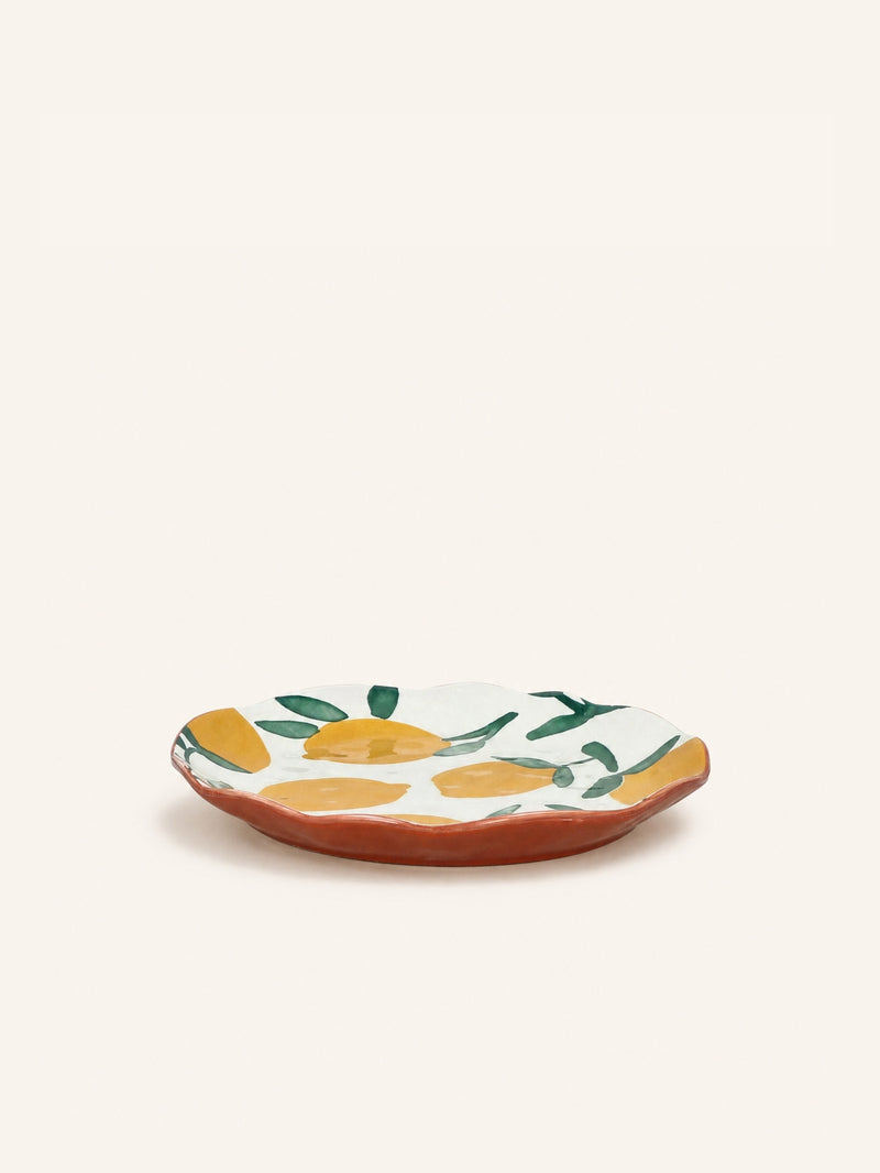 MYKONOS - dessertbord - porselein - DIA 20,3 x H 2 cm - geel