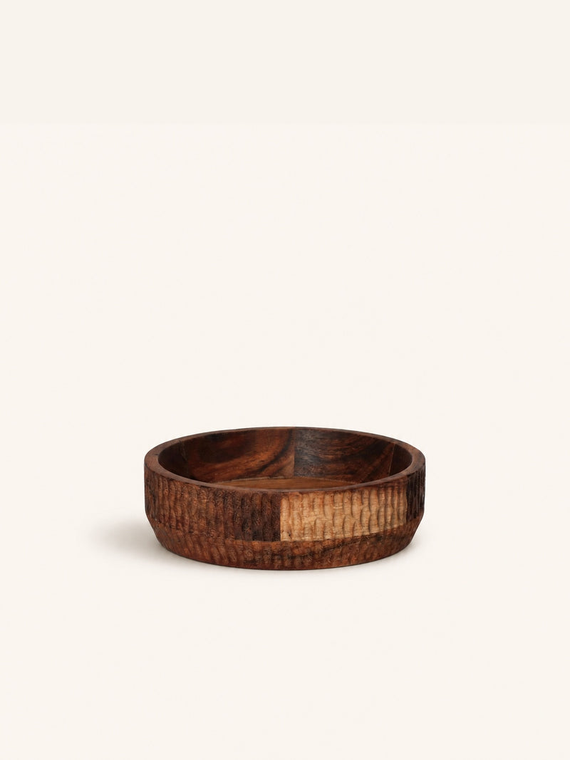 HOMMAGE - schaal - acacia hout - DIA 14 x H 5 cm - walnoot