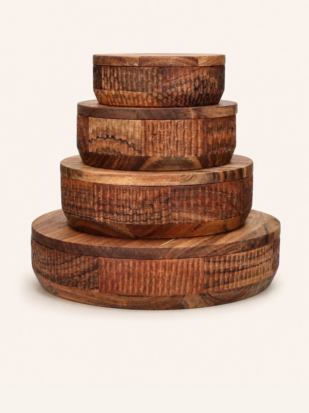 HOMMAGE - bowl - acacia wood - DIA 14 x H 5 cm - walnut