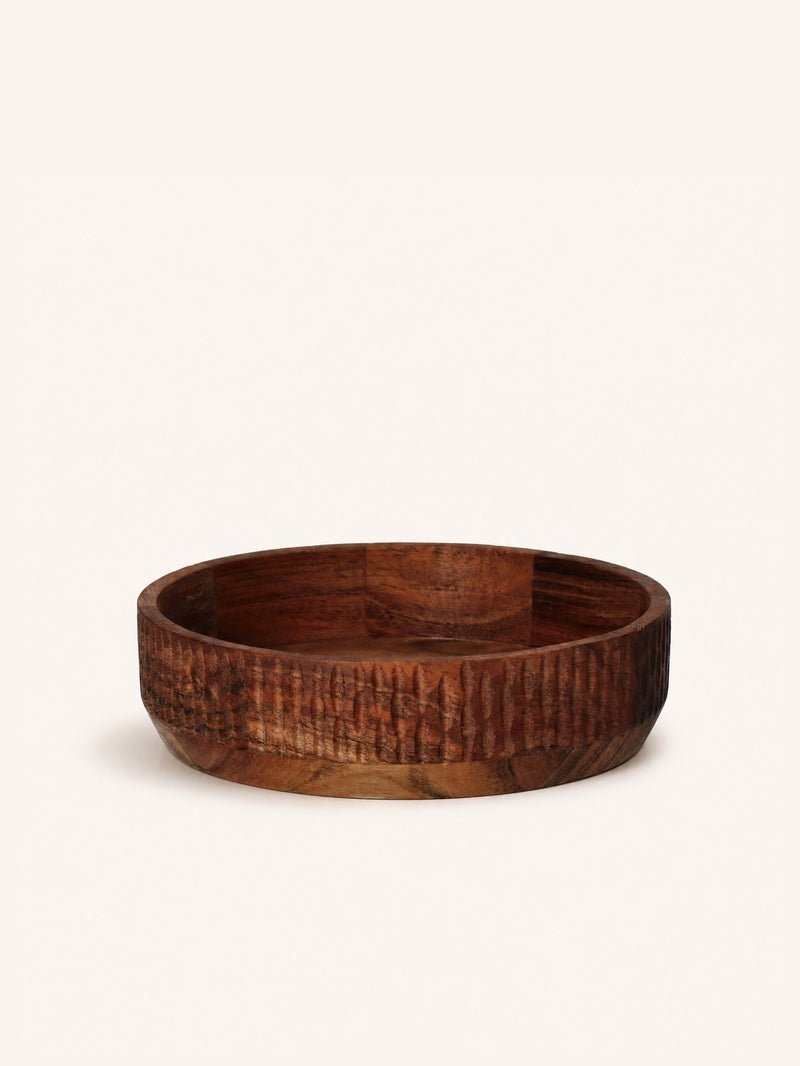 HOMMAGE - schaal - acacia hout - DIA 21 x H 6 cm - walnoot