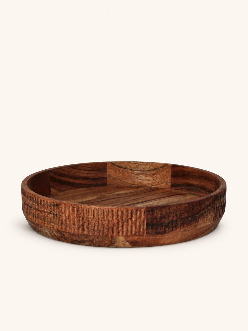 HOMMAGE - bowl - acacia wood - DIA 27 x H 6 cm - walnut