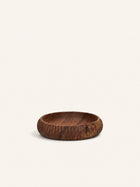 HOMMAGE - schaal - acacia hout - DIA 12 x H 2,5 cm - walnoot