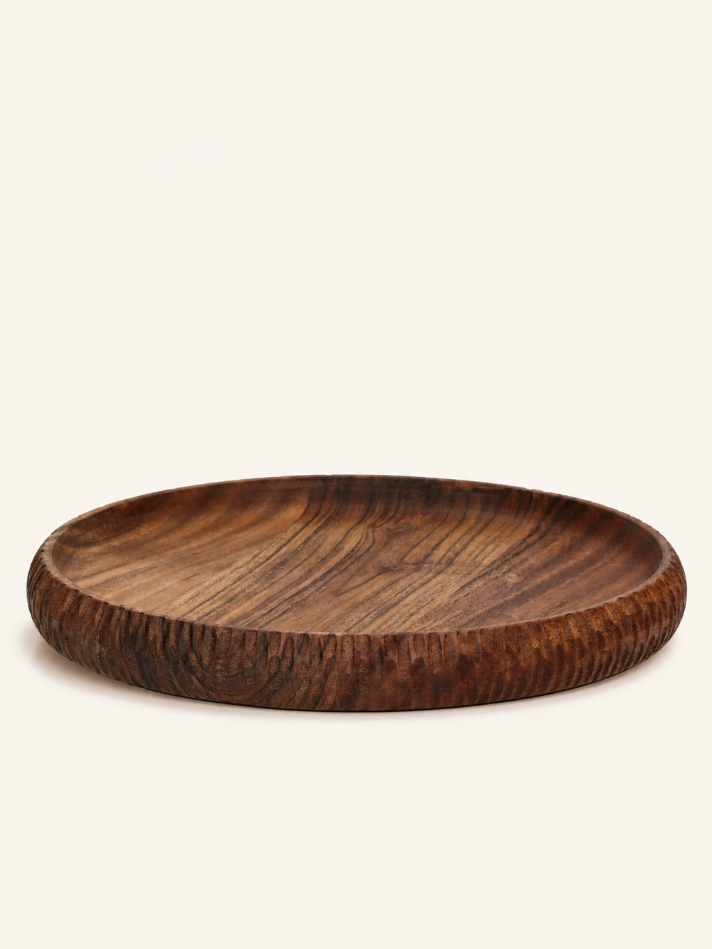 HOMMAGE - schaal - acacia hout - DIA 25 x H 2,5 cm - walnoot