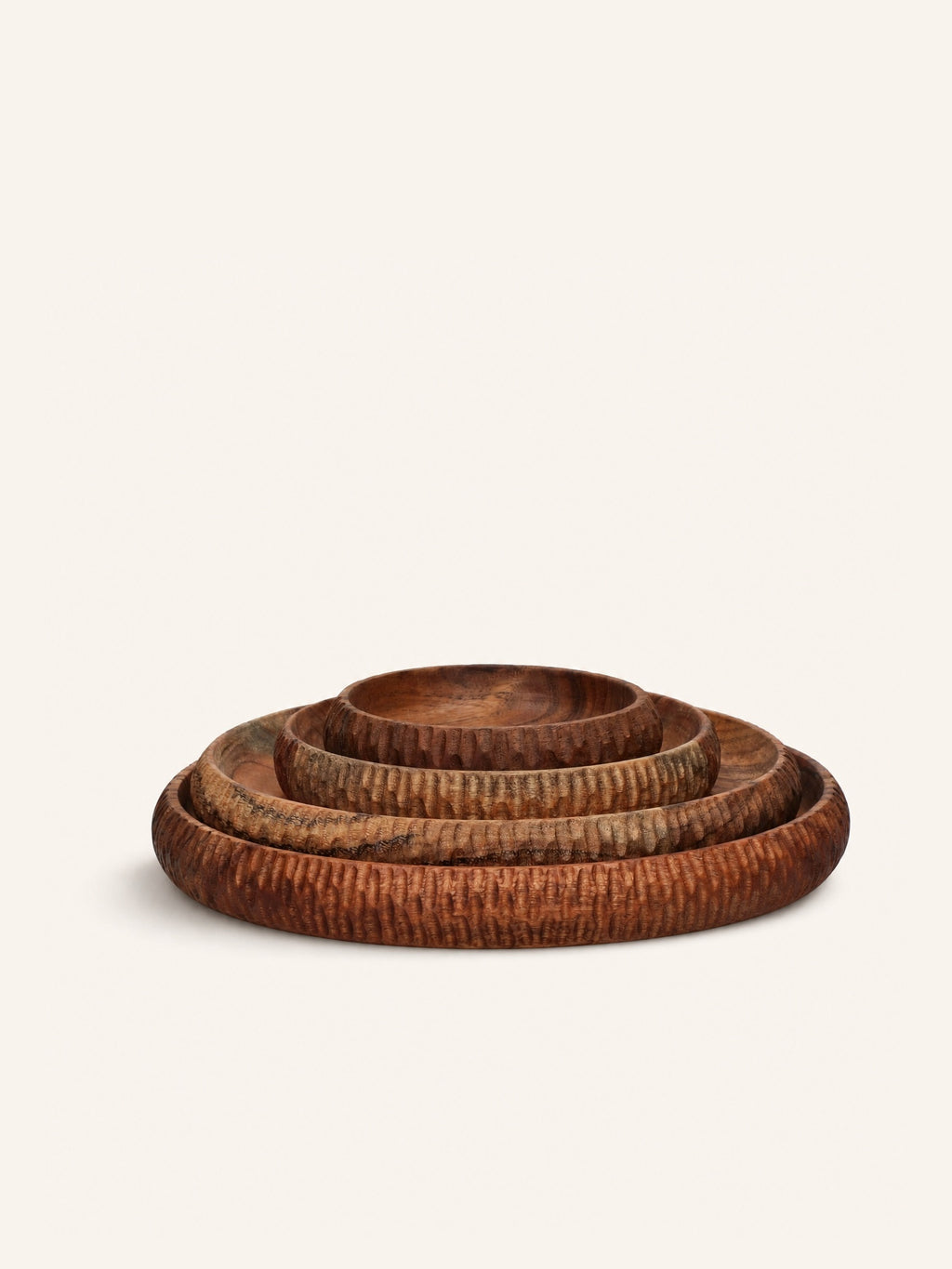 HOMMAGE - schaal - acacia hout - DIA 25 x H 2,5 cm - walnoot