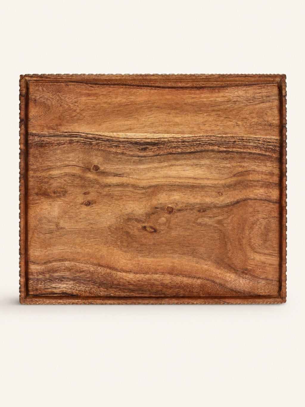HOMMAGE - bandeja - madera de acacia - L 40 x W 32 x H 2,5 cm - nogal