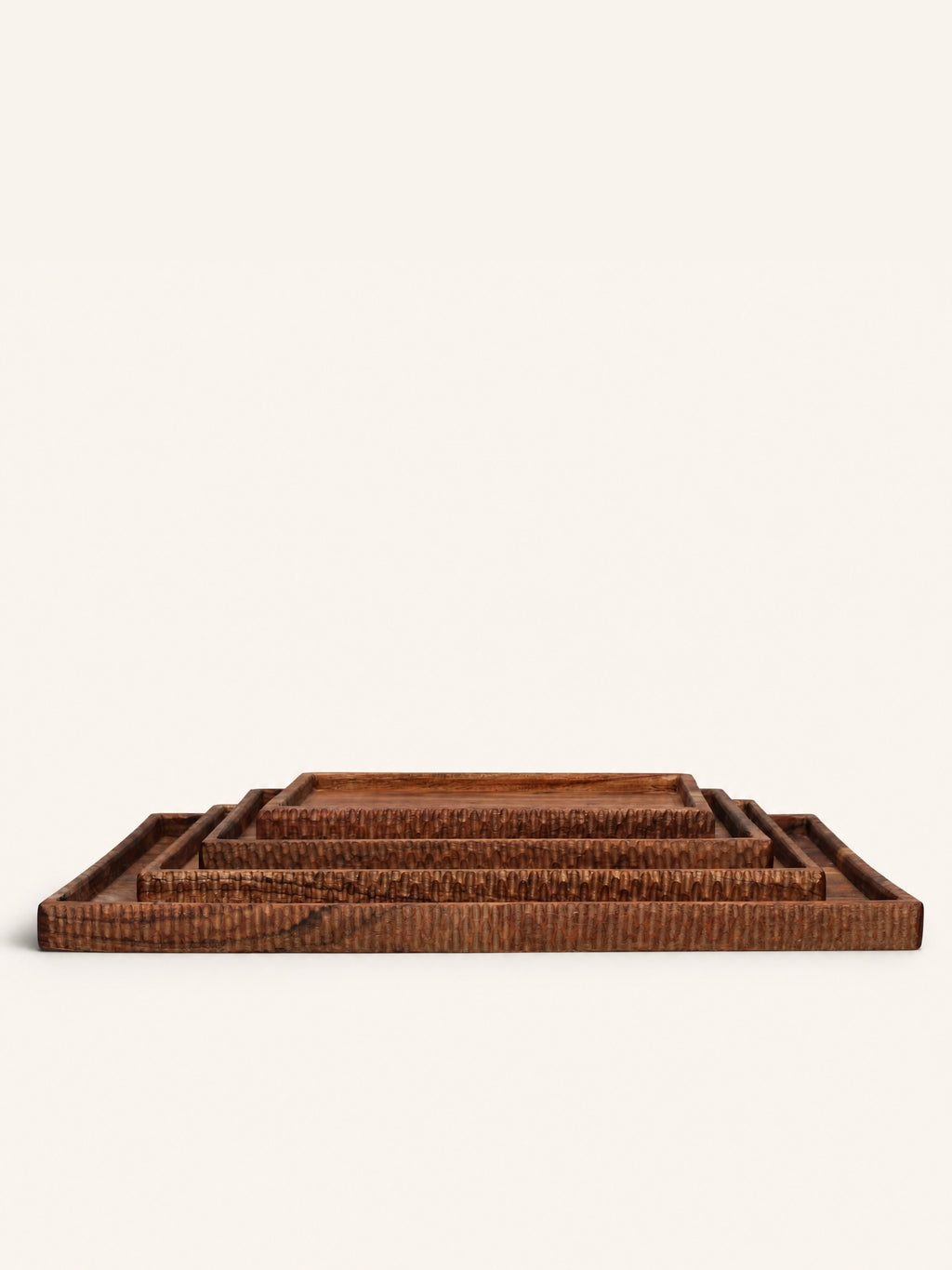 HOMMAGE - bandeja - madera de acacia - L 40 x W 32 x H 2,5 cm - nogal