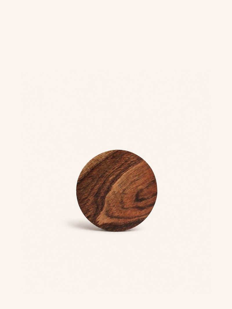HOMMAGE - coaster - acacia wood - DIA 10 x H 1 cm - walnut