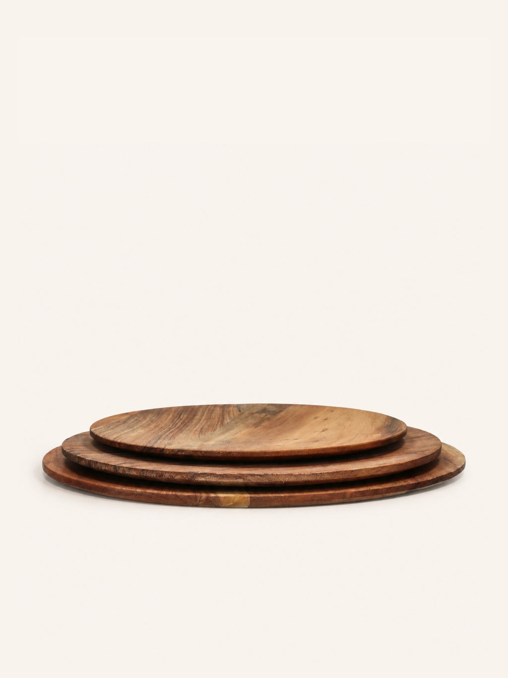 HOMMAGE - bandeja de presentación - madera de acacia - DIA 30 x H 2 cm - nogal
