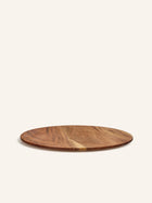 HOMMAGE - plato de presentación - madera de acacia - DIA 40 x H 2 cm - nogal