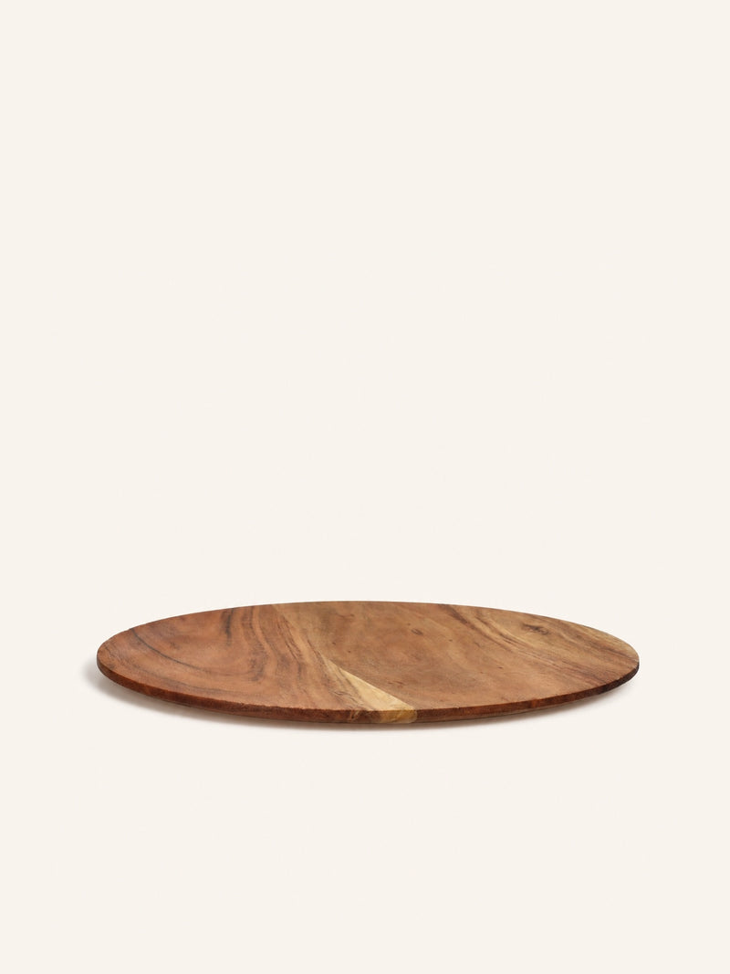 HOMMAGE - presentatiebord - acacia hout - DIA 40 x H 2 cm - walnoot