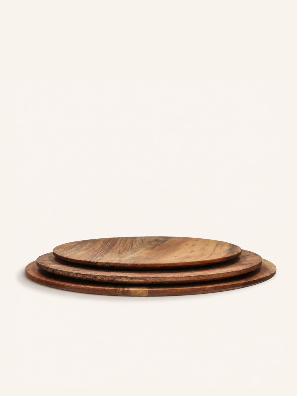 HOMMAGE - plato de presentación - madera de acacia - DIA 40 x H 2 cm - nogal