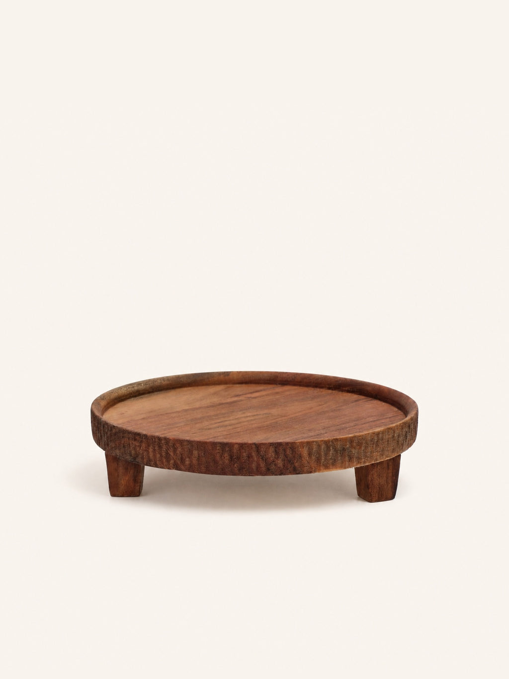 HOMMAGE - bandeja - madera de acacia - DIA 26 x H 6,5 cm - nogal