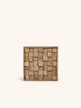 Beige – MANGGA - Wanddekoration - Mangoholz - L 55 x W 7 x H 55 cm - natur