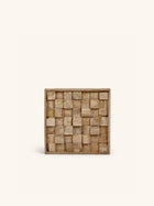 MANGGA - decoración de pared - madera de mango - L 55 x W 7 x H 55 cm - natural