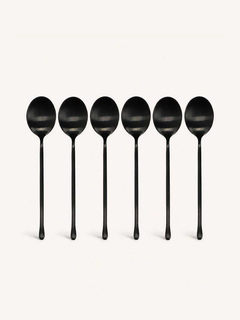 MONET - soup spoon 18/08 - stainless steel - L 21,2 x W 0,6 cm - black