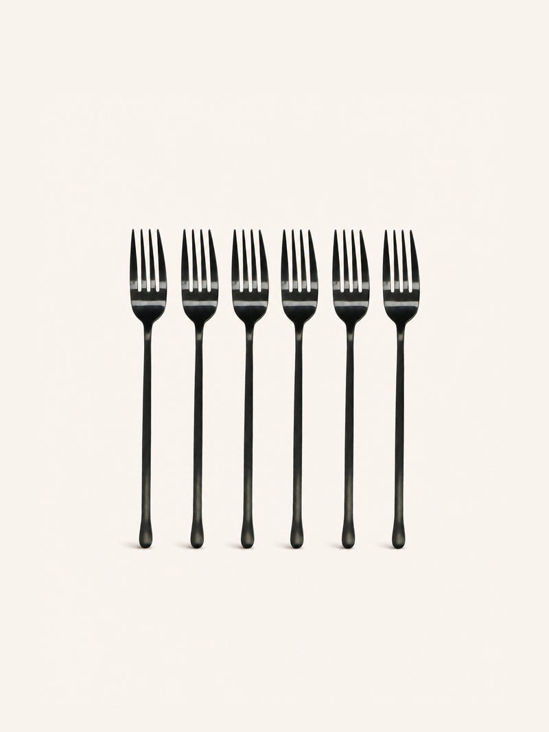 MONET - fork 18/08 - stainless steel - L 21,2 x W 0,6 cm - black