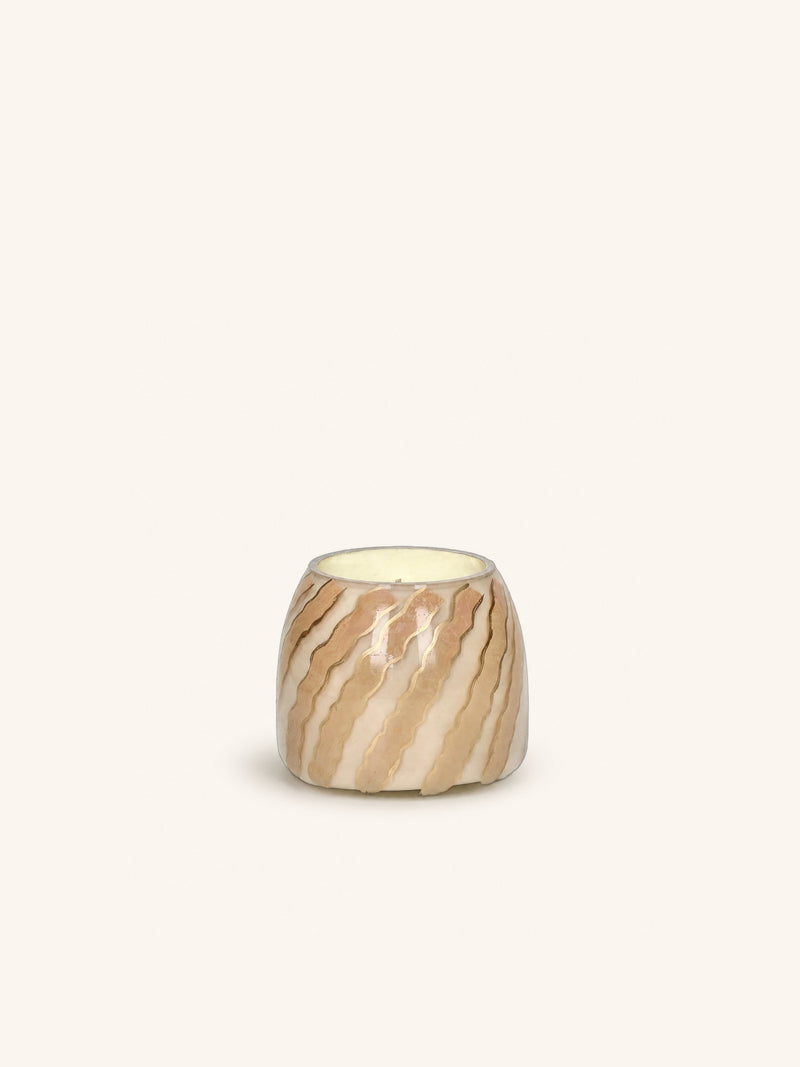 DAHLIA - single-wick scented candle - "black oud" - glass - DIA 10 H 9 x cm - pink