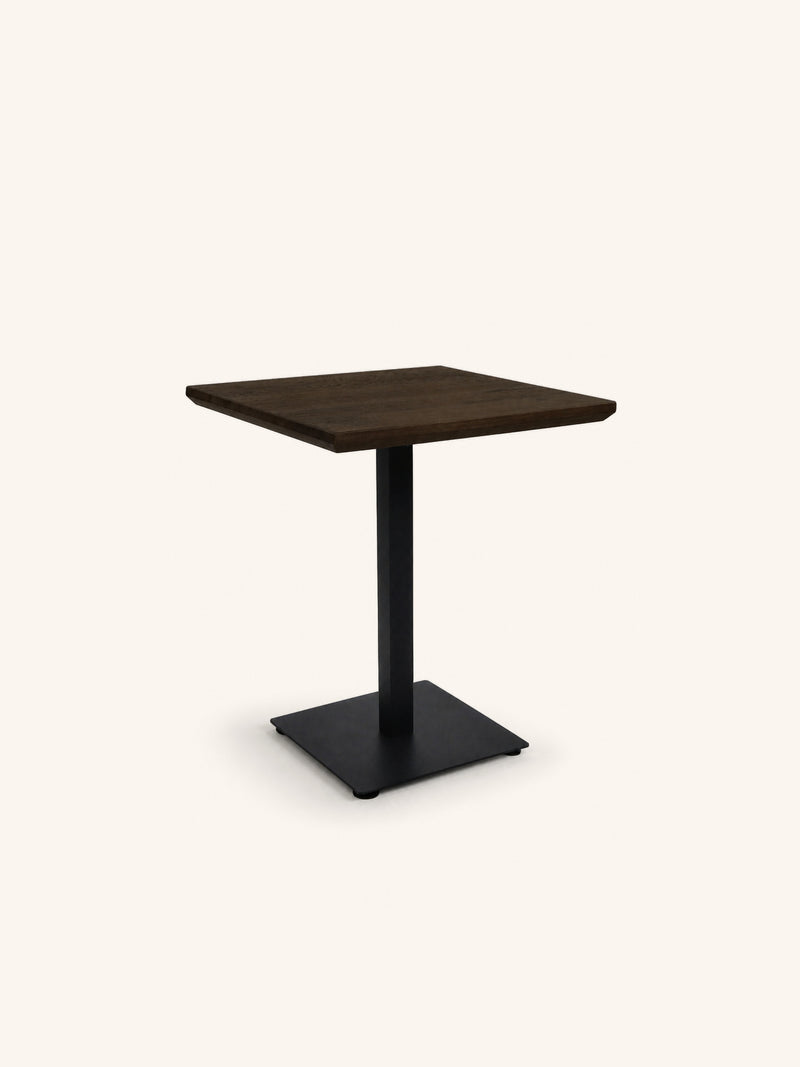 BISTRO - bistro table - oak - L 70 x W 70 x H 76 cm - dark brown