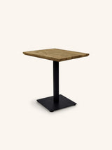 Beige – BISTRO - mesa - roble - L 70 x W 70 x H 76 cm - natural
