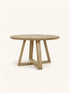 PLATO - extendable table - soaped - oak - DIA 150 (L200) x W 150 x H 76 cm - natural