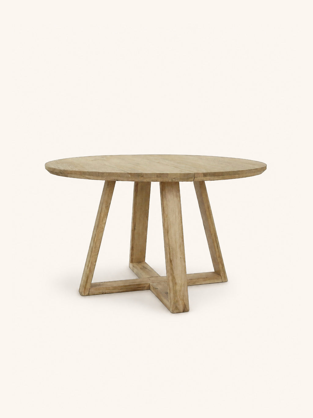 PLATO - extendable table - soaped - oak - DIA 150 (L200) x W 150 x H 76 cm - natural