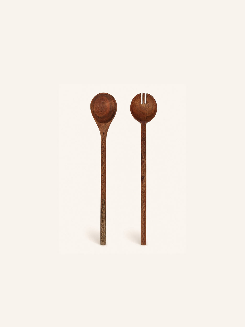 HOMMAGE - serveerbestekset - acacia hout - L 30 x W 6,5 x H 1,5 cm - walnoot
