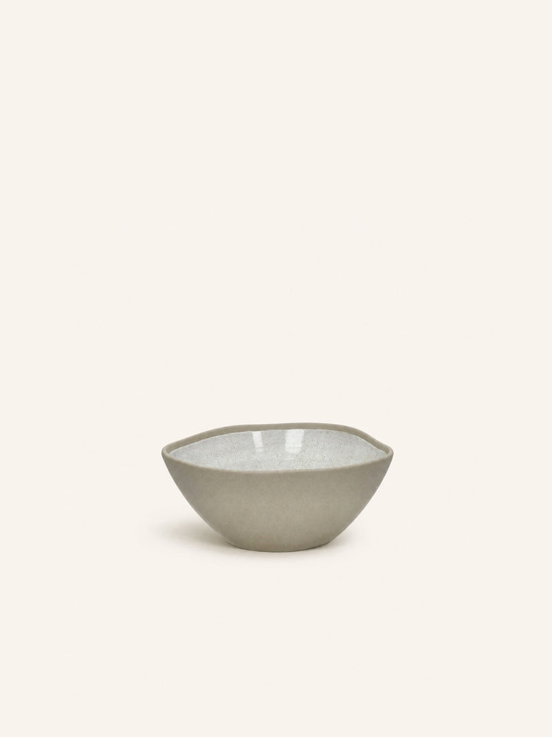 PRIMEVAL - breakfast bowl - porcelain - L 16,3 x W 15 x H 6,5 cm - light grey