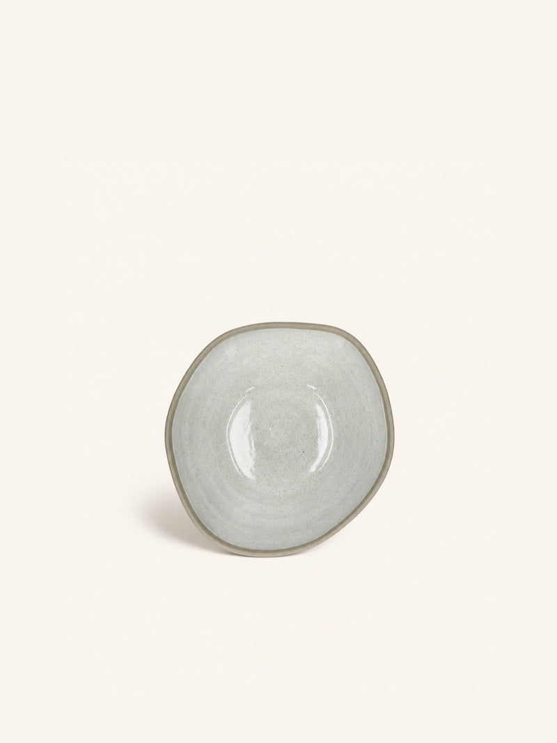 PRIMEVAL - breakfast bowl - porcelain - L 16,3 x W 15 x H 6,5 cm - light grey