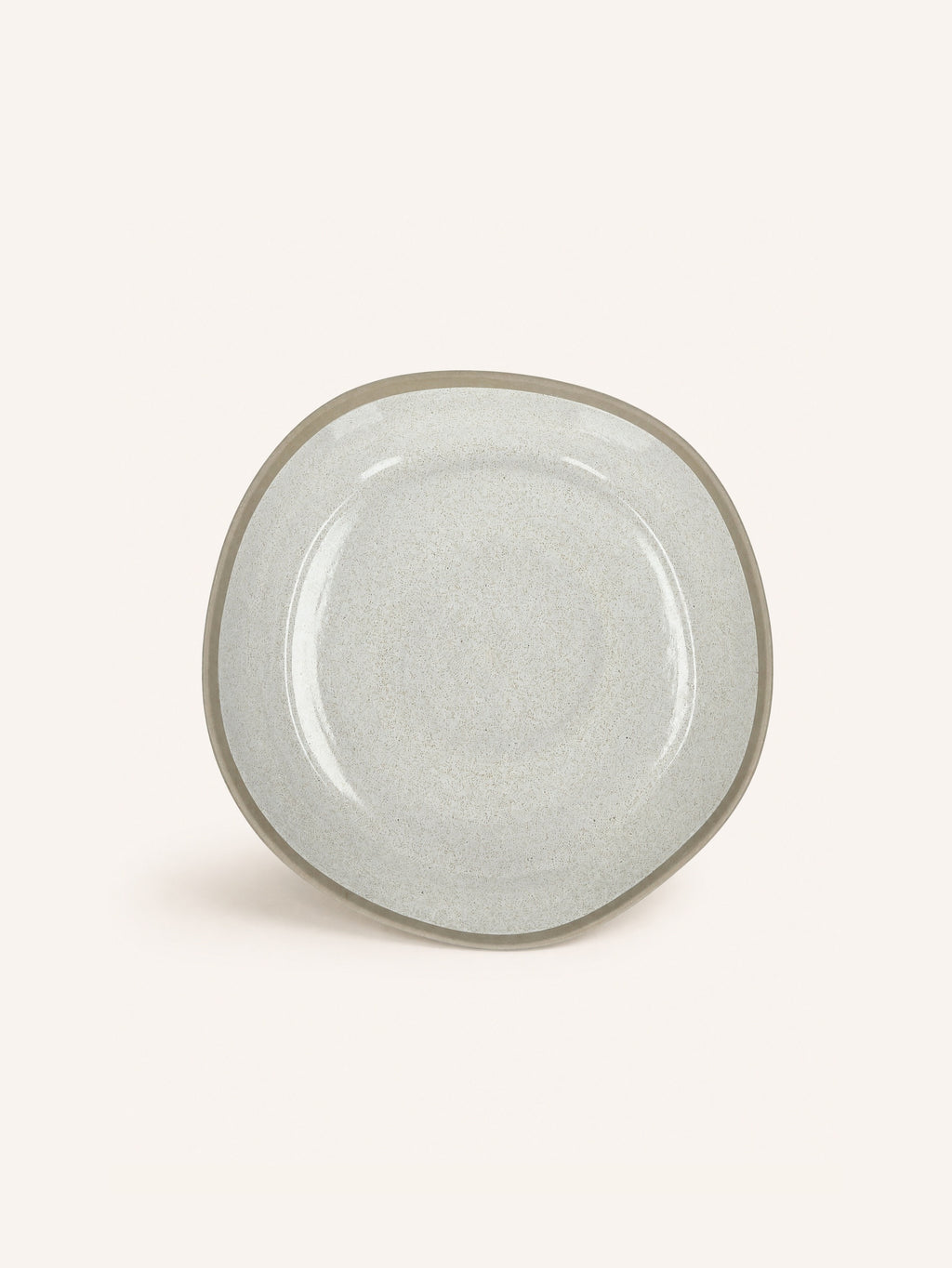 PRIMEVAL - pastakom - porselein - L 22,1 x W 21,7 x H 4,8 cm - licht grijs