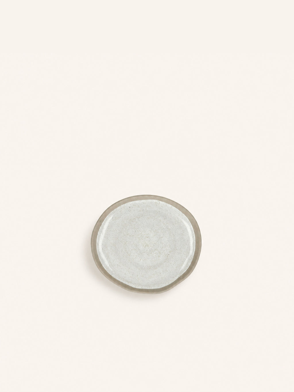 PRIMEVAL - aperitiefbordje - porselein - L 10,7 x W 9,5 x H 1,2 cm - licht grijs