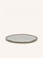 PRIMEVAL - piatto piano - porcellana - L 27 x W 24,3 x H 1,5 cm - grigio chiaro