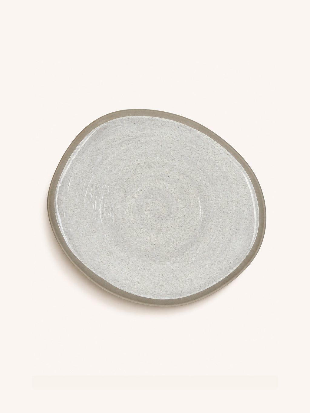 PRIMEVAL - piatto piano - porcellana - L 27 x W 24,3 x H 1,5 cm - grigio chiaro