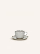 PRIMEVAL - cup & saucer 22 CL - porcelain - L 15,3 x W 13,4 x H 7,7 cm - light gray