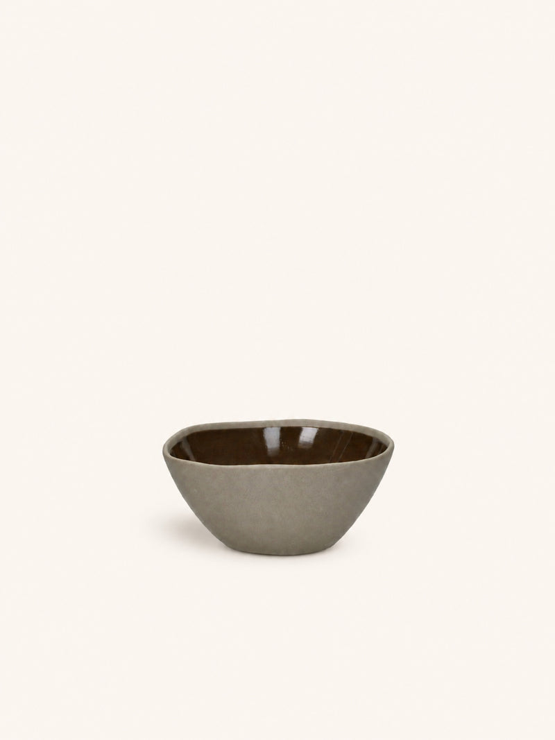 PRIMEVAL - breakfast bowl - porcelain - L 16,3 x W 15 x H 6,5 cm - olive green