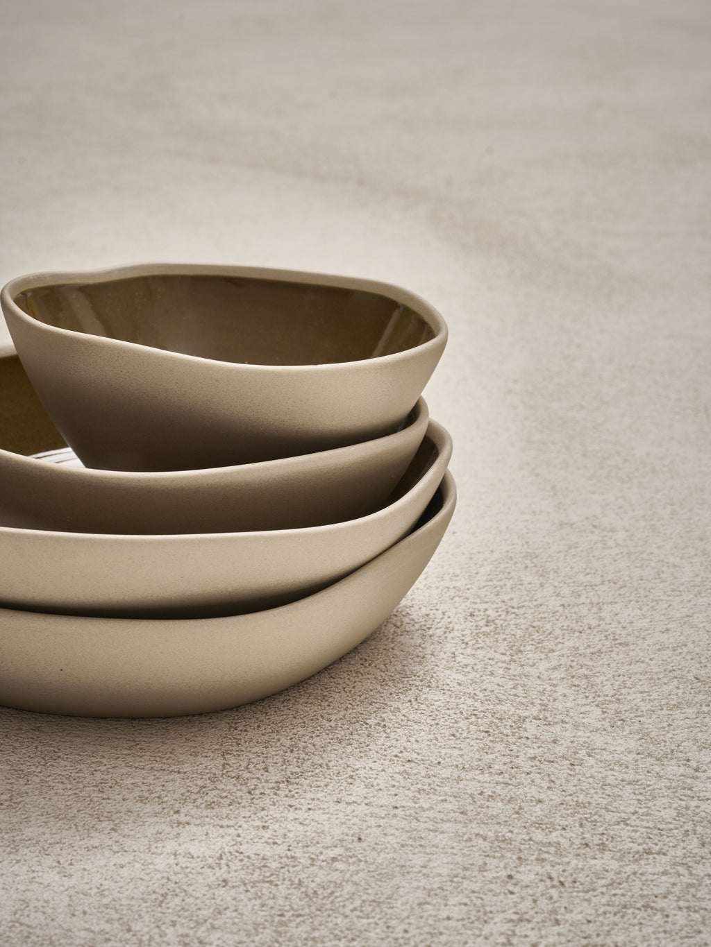 PRIMEVAL - cuenco para sopa - porcelana - L 18,5 x W 18 x H 4,8 cm - verde oliva