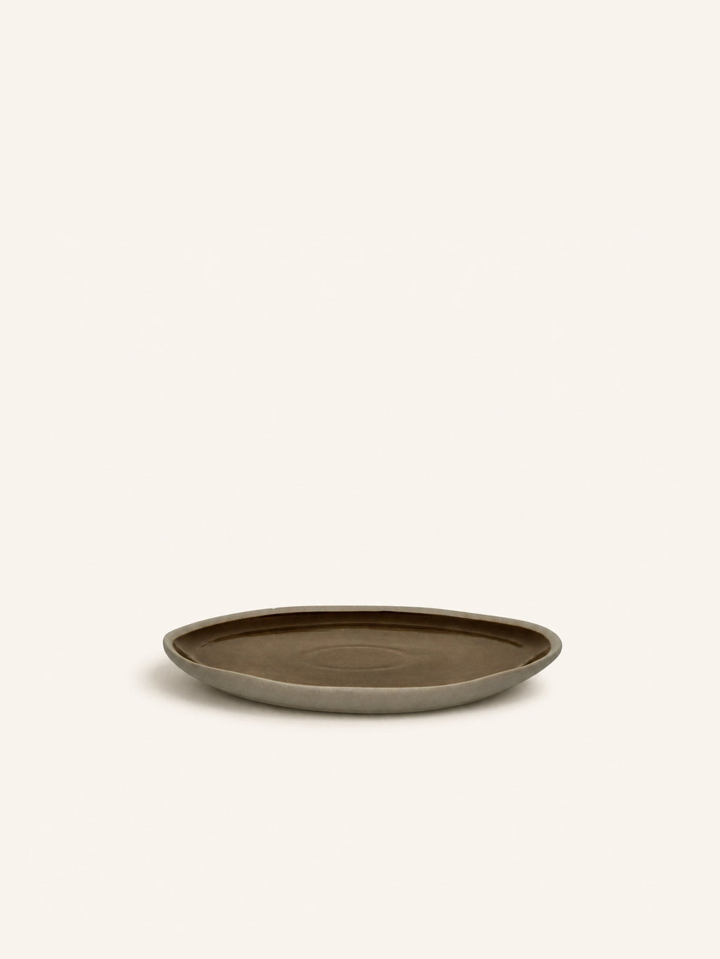 PRIMEVAL - Dessertteller - Porzellan - L 16,5 x W 15 x H 1,4 cm - olivgrün