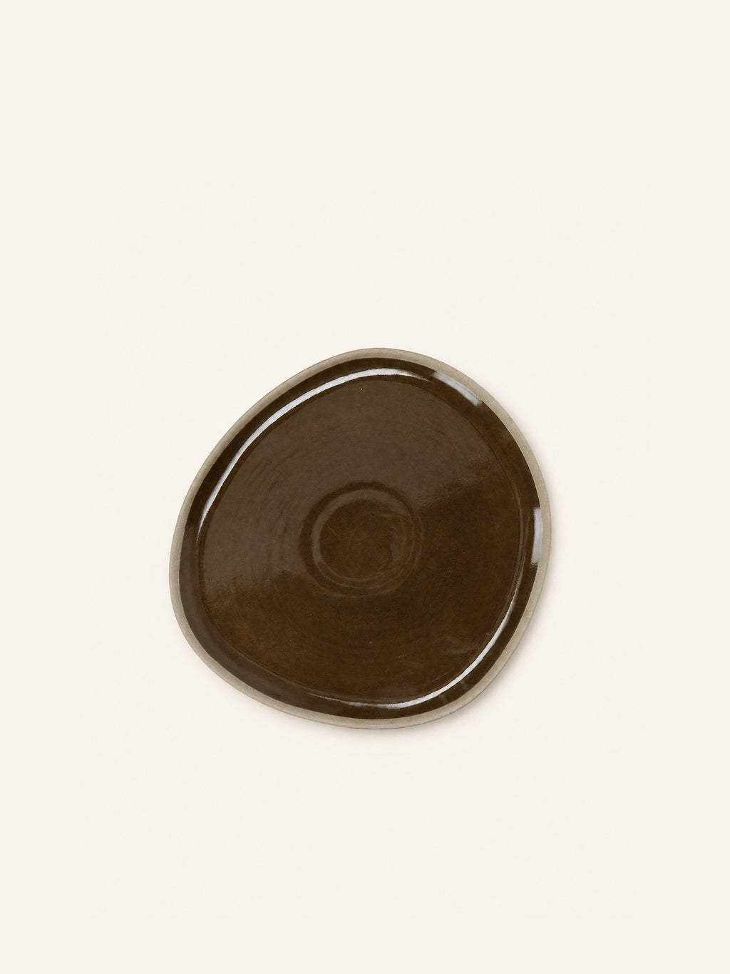 PRIMEVAL - Dessertteller - Porzellan - L 16,5 x W 15 x H 1,4 cm - olivgrün