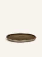 PRIMEVAL - dinerbord - porselein - L 27 x W 24,3 x H 1,5 cm - olijfgroen