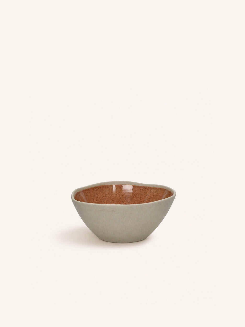 PRIMEVAL - cuenco de desayuno - porcelana - L 16,3 x W 15 x H 6,5 cm - terracota