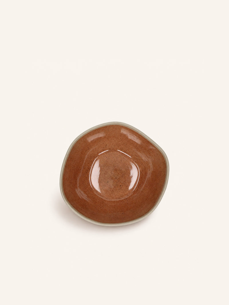 PRIMEVAL - breakfast bowl - porcelain - L 16,3 x W 15 x H 6,5 cm - terracotta