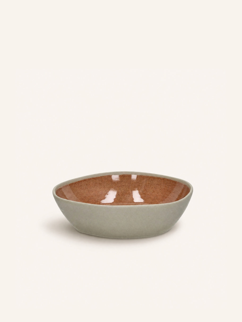 PRIMEVAL - soepkom - porselein - L 18,5 x W 18 x H 4,8 cm - terracotta