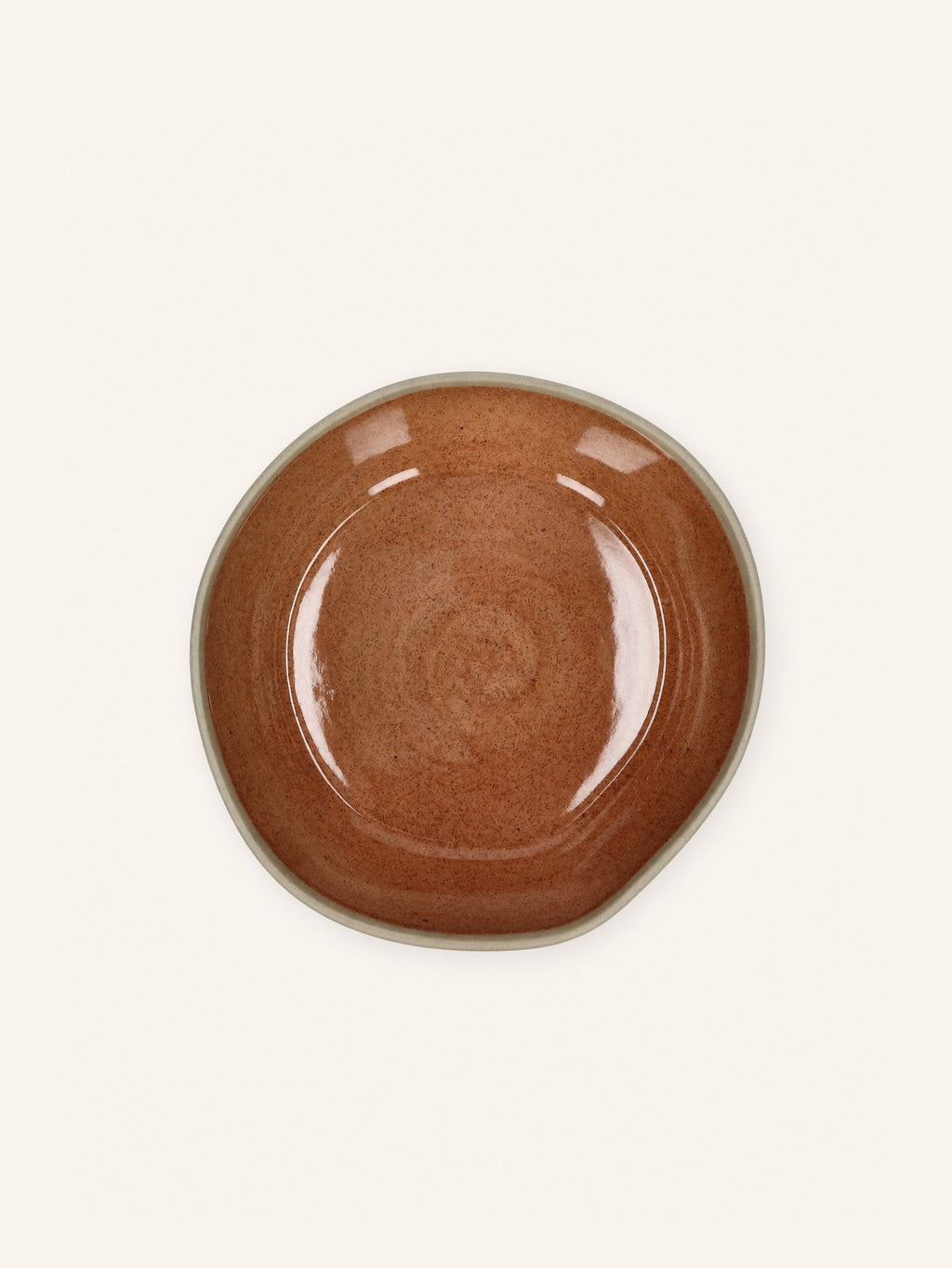 PRIMEVAL - soepkom - porselein - L 18,5 x W 18 x H 4,8 cm - terracotta