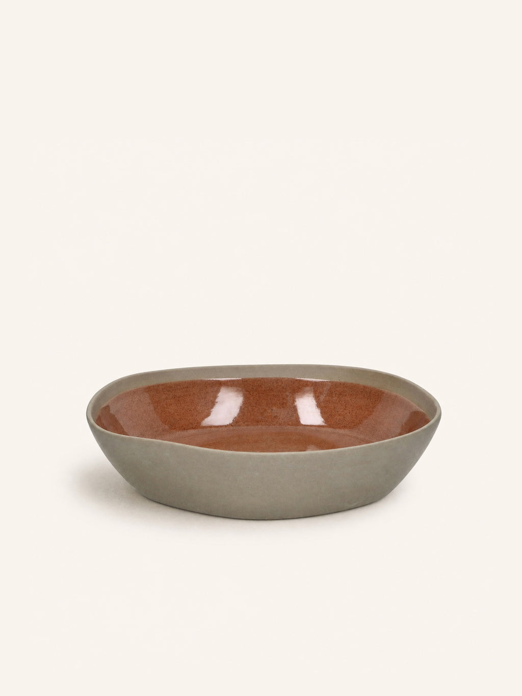PRIMEVAL - assiette creuse à pâtes - porcelaine - L 22,1 x W 21,7 x H 4,8 cm - terre cuite