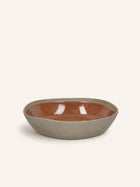 PRIMEVAL - assiette creuse à pâtes - porcelaine - L 22,1 x W 21,7 x H 4,8 cm - terre cuite