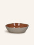 PRIMEVAL - saladekom - porselein - L 29,2 x W 25,4 x H 7,8 cm - terracotta