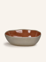 Oranje – PRIMEVAL - cuenco para servir - porcelana - L 36,3 x W 33 x H 10 cm - terracota